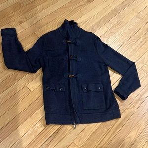 Mens navy blue Banana Republic Zip zip Sweater